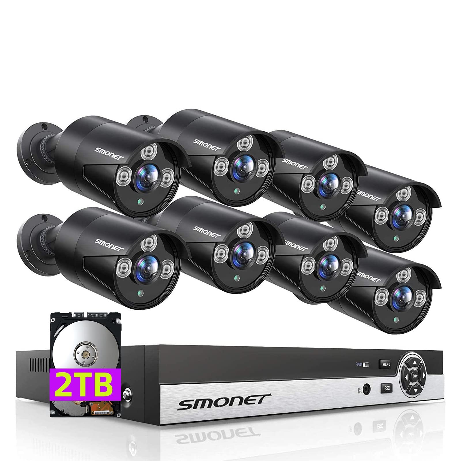Amazon.com : 5MP Security Camera System Wired,SMONET 8CH Home